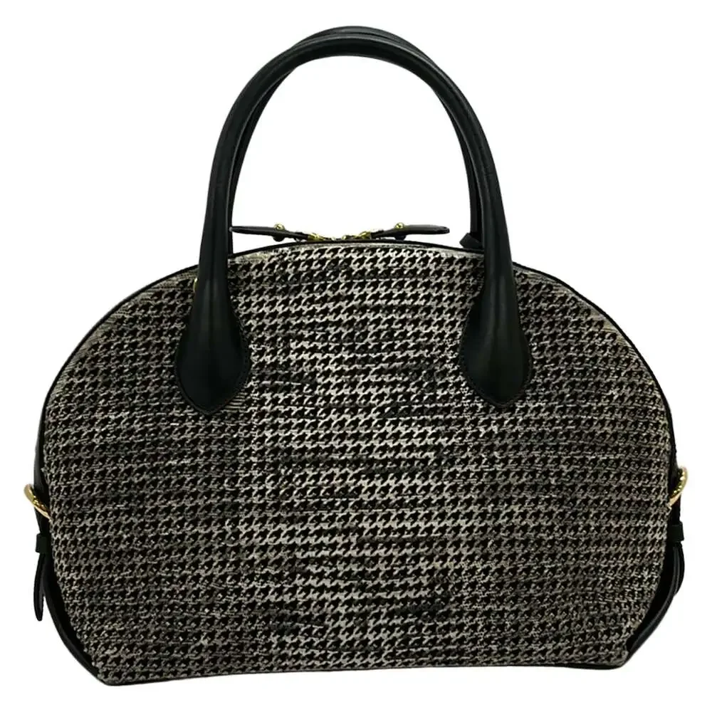 Salvatore Ferragamo Medium Fiamma Handbag Light gray Black